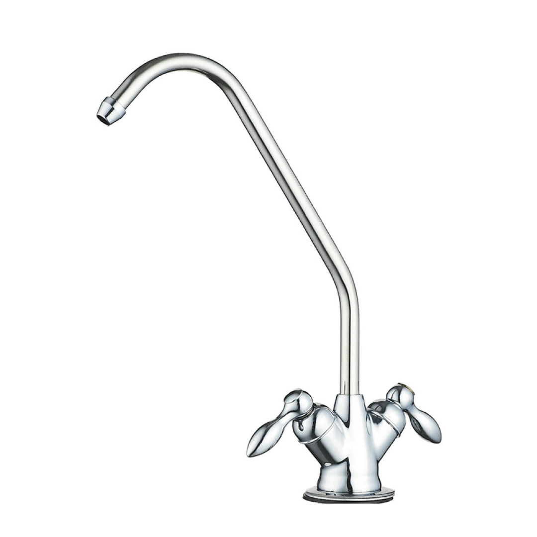 Shurity 220 Rubinetto di prelievo 2 vie per depuratori con maniglie a goccia 2 vie 1/4