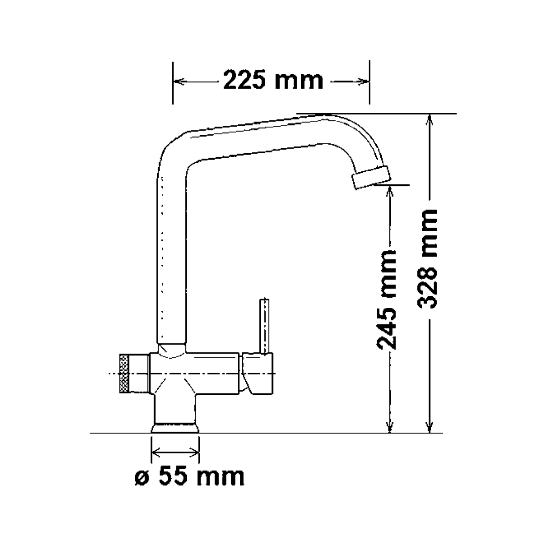 Shurity 392 Rubinetto da cucina Canna Alta 3 vie 3/8” Cromo - immagine 2