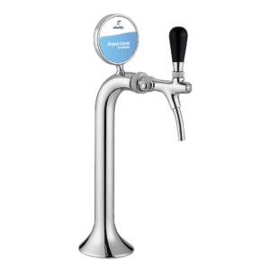 Shurity Ice Colonnina meccanica 1 via con medaglioni ricircolo acqua rubinetto con compensatore cromata