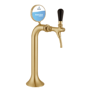 Shurity Ice Colonnina meccanica  1 via con medaglioni ricircolo acqua rubinetto con compensatore dorata