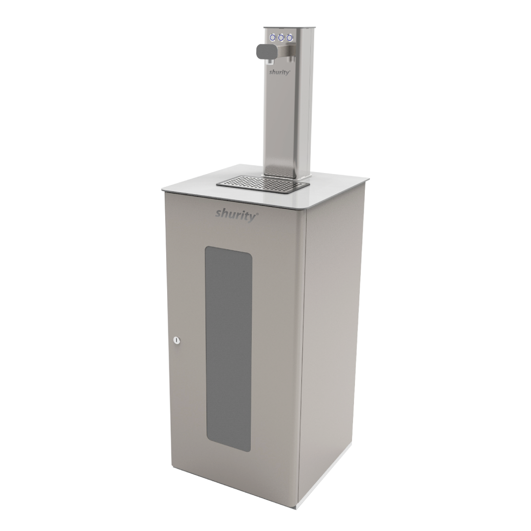 Shurity Tower Plus Dispenser Acqua Refrigerata a colonna con Filtrazione 120lt./h - 3 vie acqua fredda, ambiente e gasata