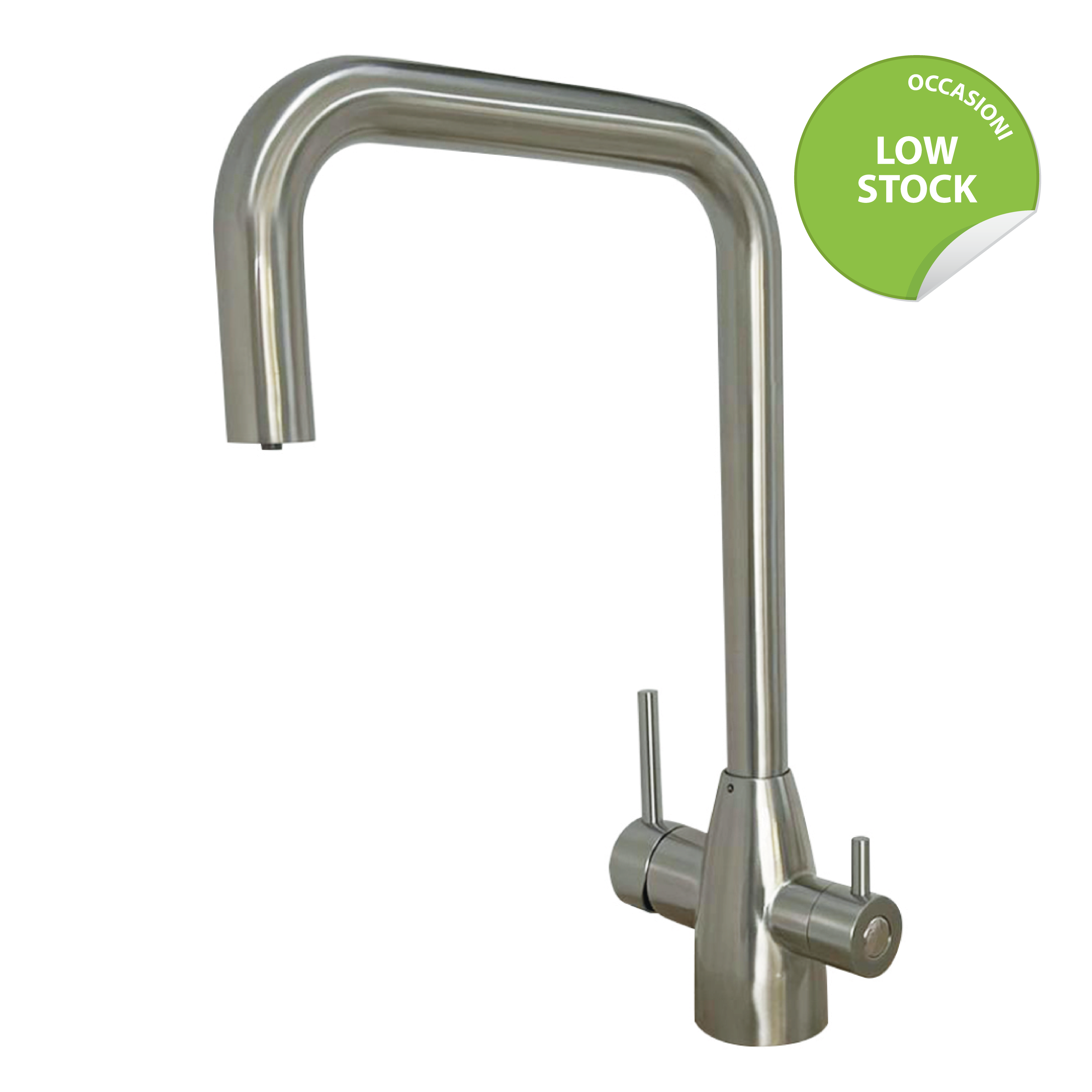 Shurity 385 Rubinetto da cucina 3 vie in Acciaio Inox 3/8” Nickel Spazzolato