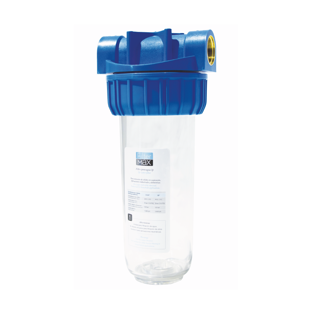 Contenitore Housing 10" IN-OUT 1“ trasparente