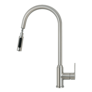 Shurity 325 Rubinetto con Doccetta estraibile Miscelatore 3 vie 3/8” Nickel Spazzolato Acciaio Inox Spazzolato