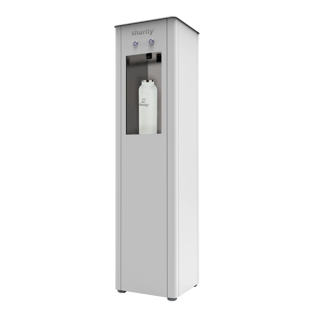 Shurity Kubica Dispenser Acqua Refrigerata a Colonna con Filtrazione, Bianco - 2 vie Liscia ambiente e fredda
