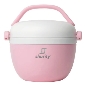 Contenitore Termico Porta Pranzo Shurity Runbott  Acciaio inox con rivestimento in ceramica 560ml. Bianco/Rosa