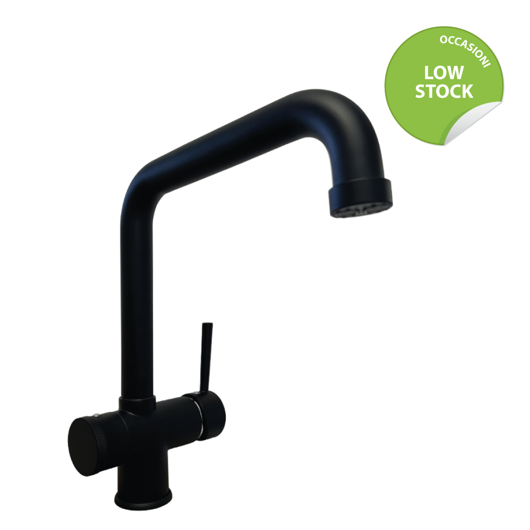 Shurity 392 Rubinetto da cucina Canna Alta 3 vie 3/8” Nero Opaco