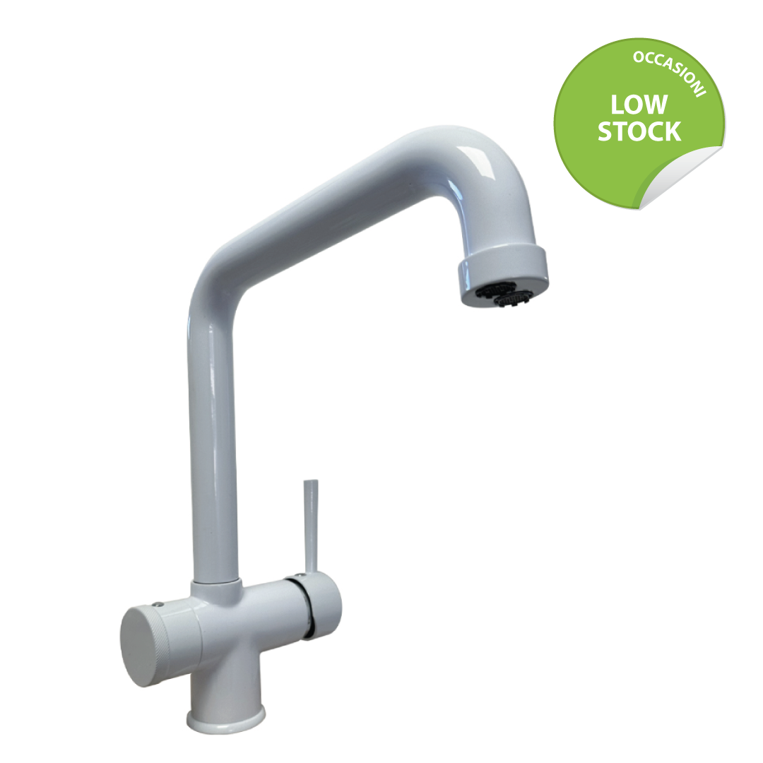 Shurity 392 Rubinetto da cucina Canna Alta 3 vie 3/8” Bianco