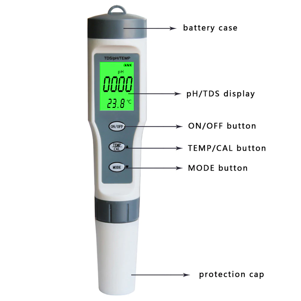 Tester 3 in 1 TDS PH Temperatura - immagine 2