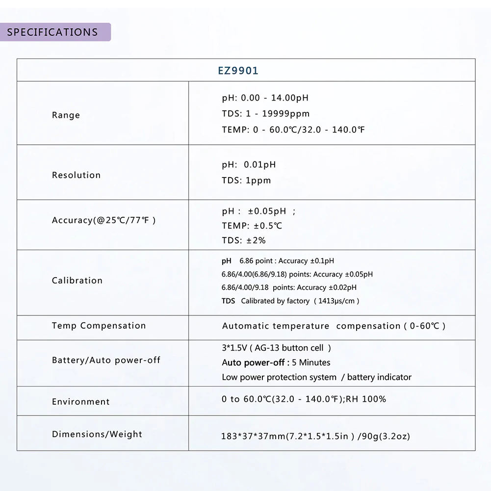 Tester 3 in 1 TDS PH Temperatura - immagine 5