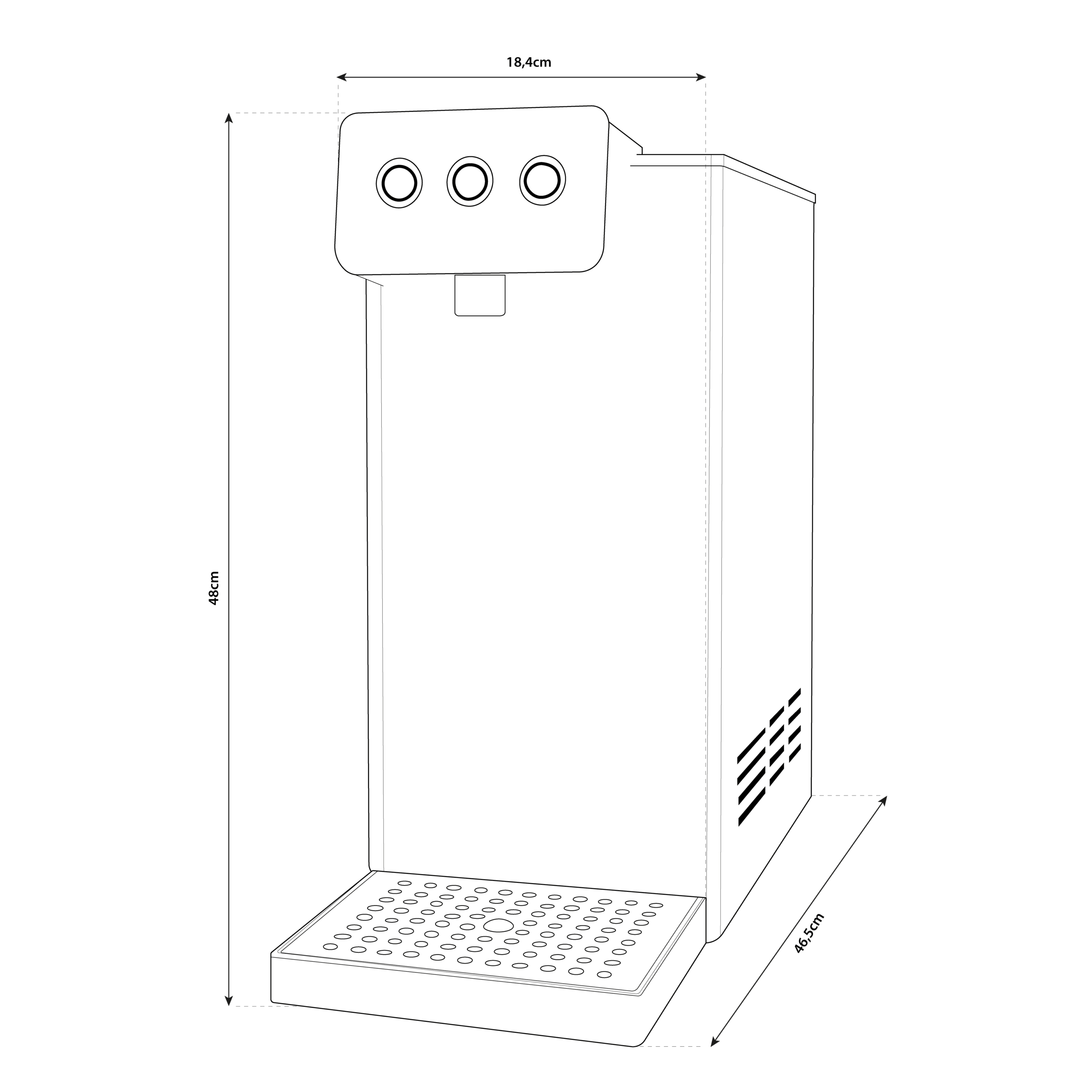 Shurity Kansas Refrigeratore acqua con Filtrazione Sopralavello 15Lt/h. Nero - 3 Vie Liscia ambiente, fredda e gassata - immagine 2