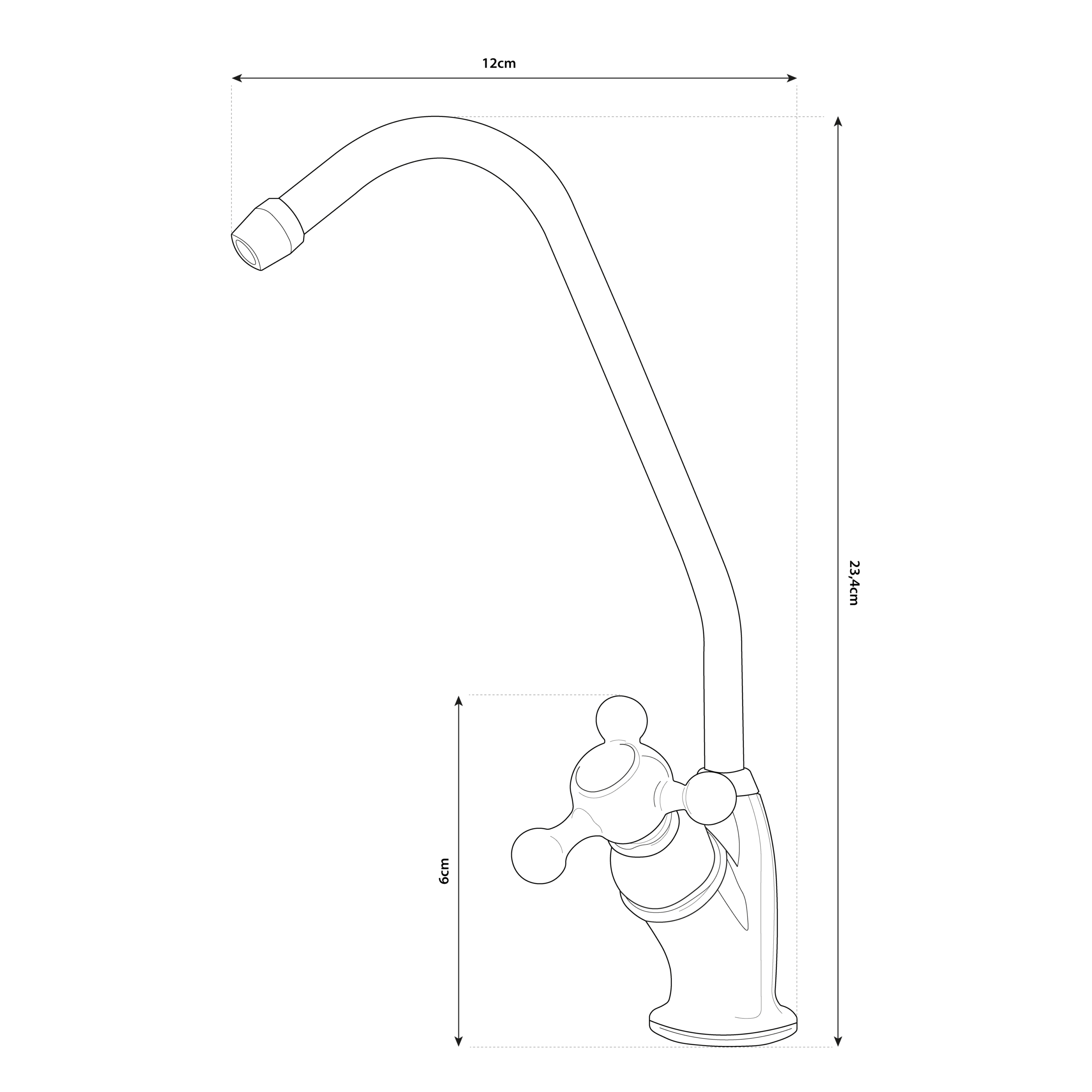 Shurity 110 Rubinetto di prelievo per depuratori con maniglia a stella 1 via 1/4” - immagine 2