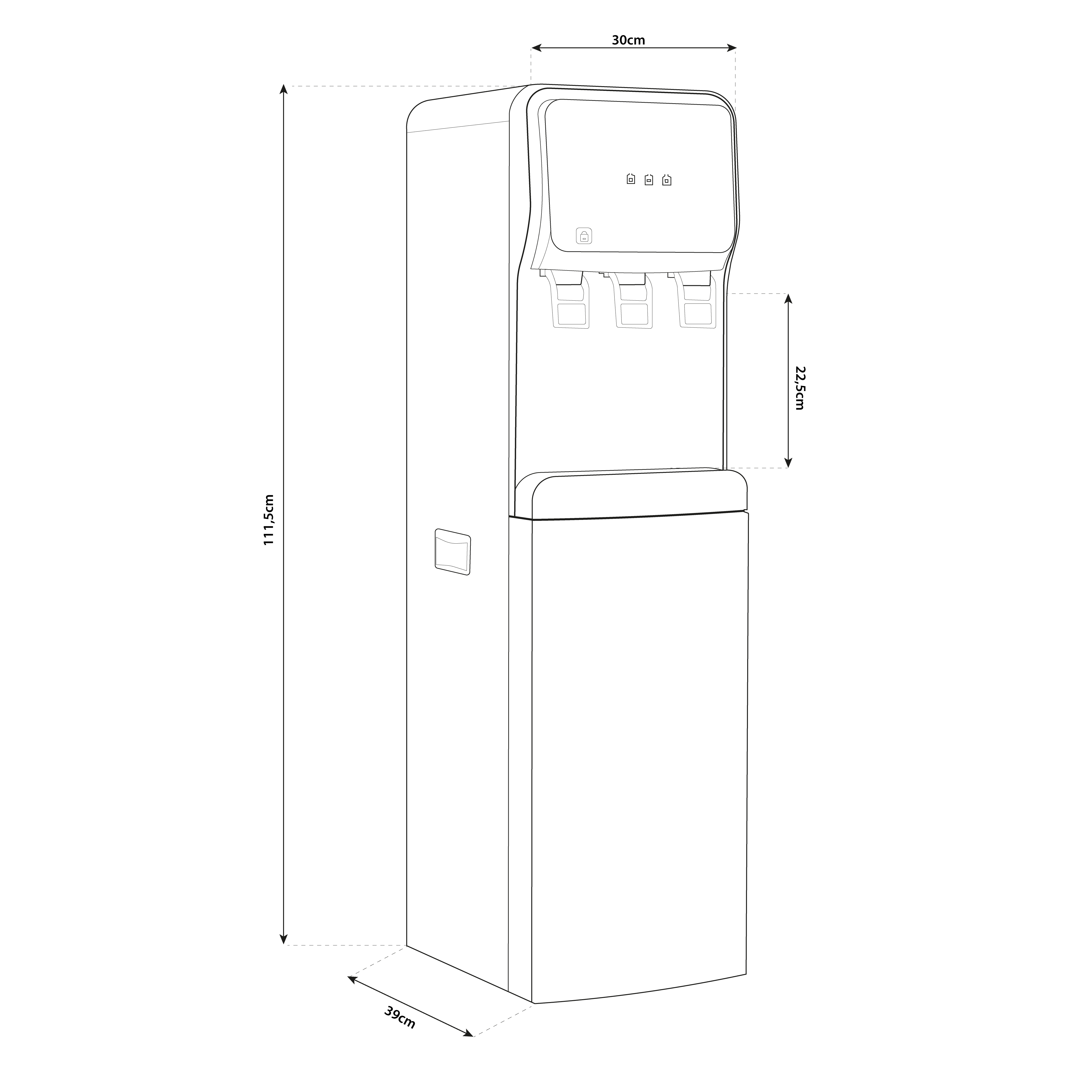 Shurity Cool Dispenser Acqua Refrigerata a Colonna con Ultrafiltrazione - 3 vie acqua fredda, calda e ambiente - immagine 2