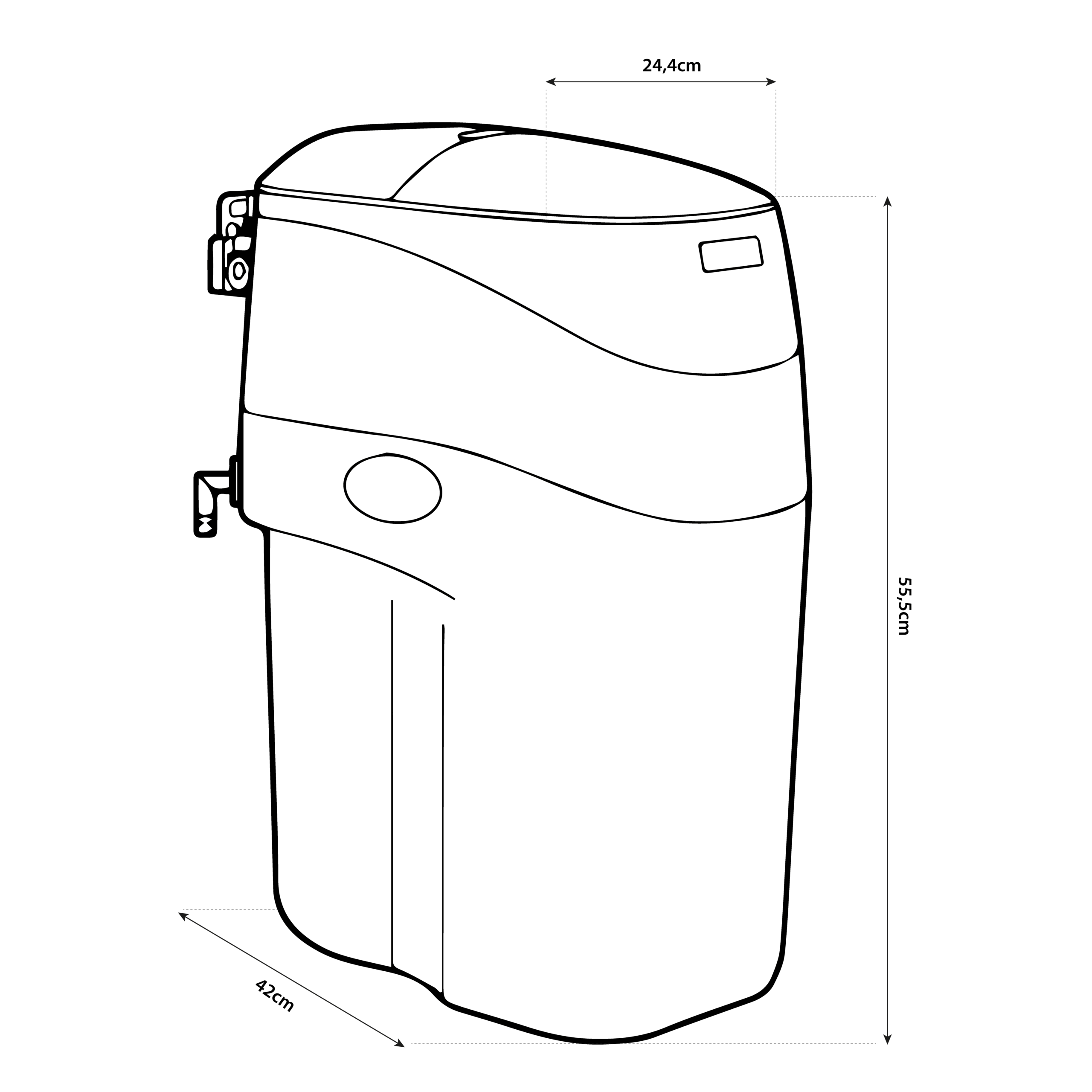 Shurity Missouri Addolcitore acqua Cabinato 8 lt. Resina, 630lt. Acqua - 1 Persona - immagine 2