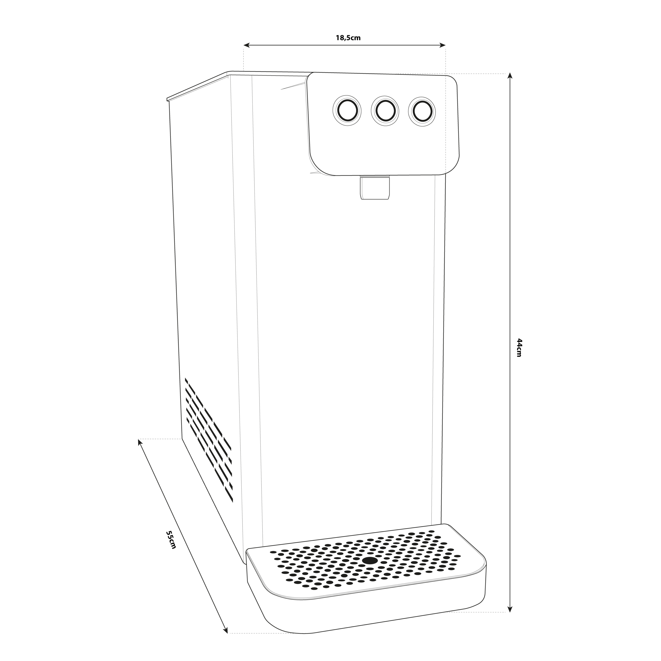 Shurity Oklahoma Refrigeratore acqua con Osmosi Inversa diretta Sopralavello Nero - 3 vie, Liscia, Gassata e Fredda - immagine 2