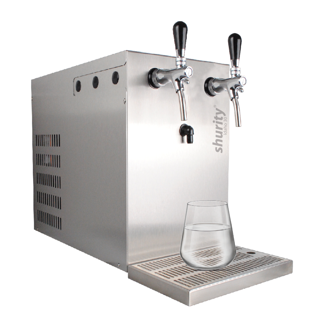 Shurity Idaho Refrigeratore acqua con Filtrazione 30Lt/h. Soprabanco - 2 vie, Liscia e Gassata Fredda