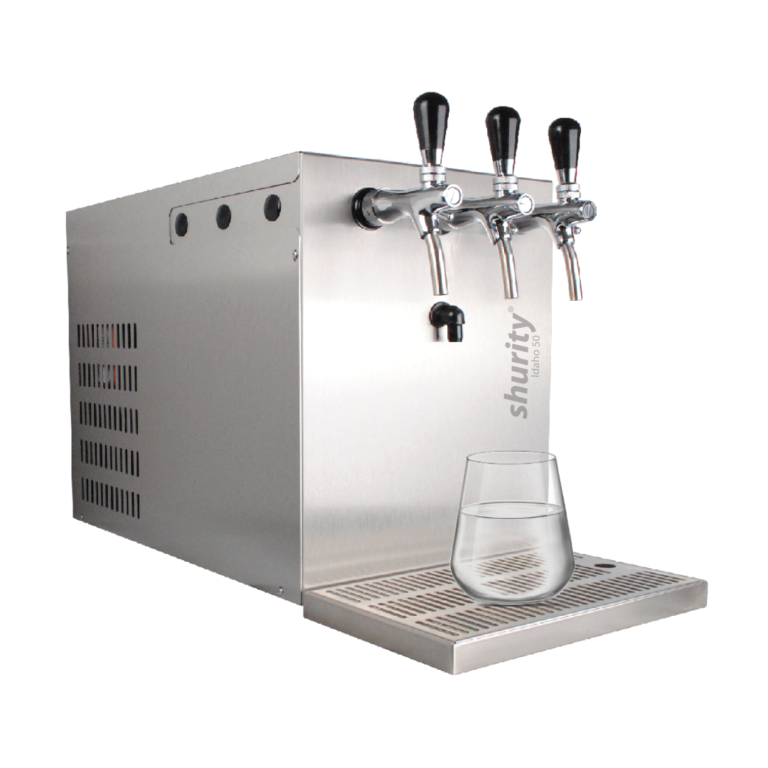 Shurity Idaho Refrigeratore acqua con Filtrazione 50Lt/h. Soprabanco - 3 vie, Liscia, Gassata e Fredda