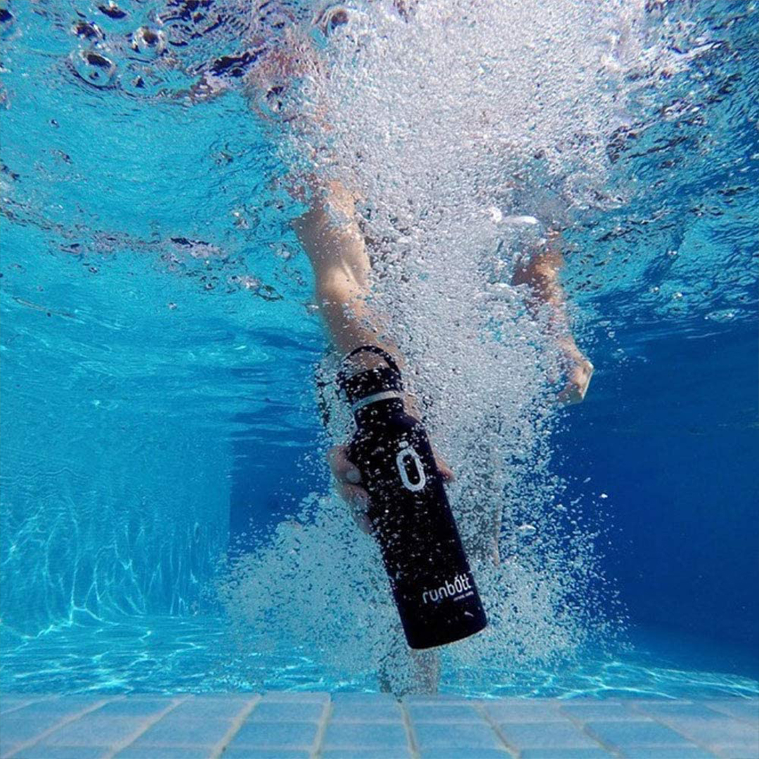 Pack 2pz. - Borraccie Termiche Shurity Runbott Sport Acciaio inox con rivestimento in ceramica 600ml. Bianca e Nera - immagine 4