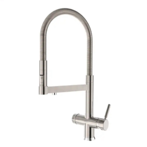 Shurity 390 Rubinetto da cucina con Doccetta senza metalli pesanti 3 vie 3/8” Nickel Spazzolato
