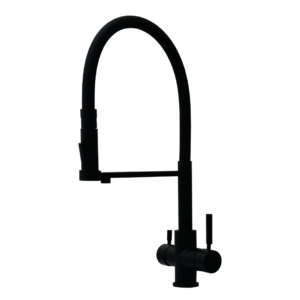 Shurity 460 Rubinetto da cucina con Doccetta in gomma 4 vie 3/8” Nero