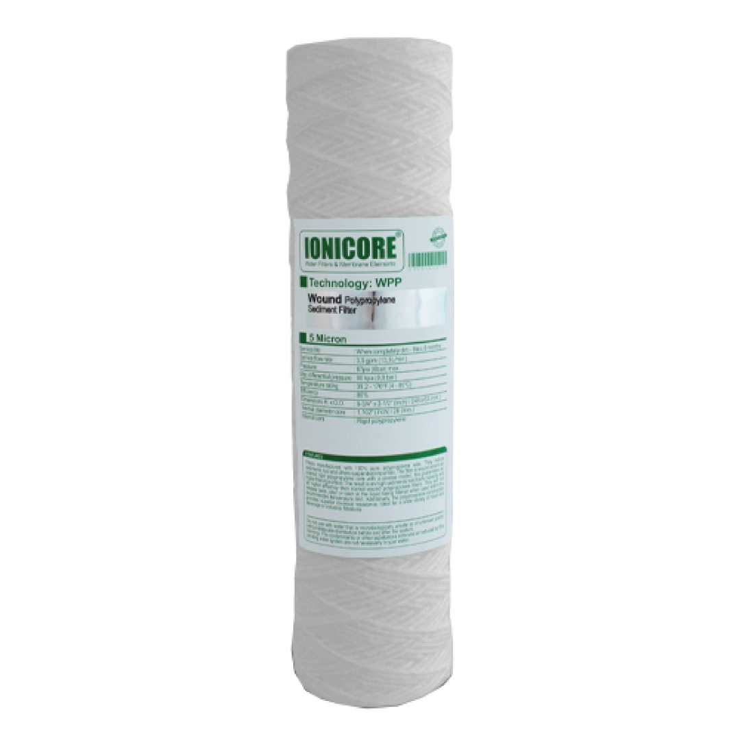 Ionicore cartuccia Polipropilene avvolto 9-3/4" - 1 micron