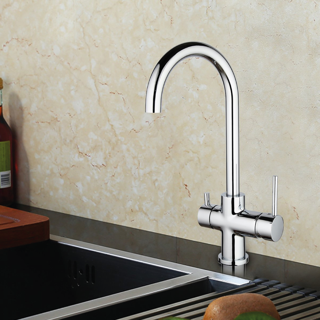 Shurity 410 rubinetto mix 4 vie 3/8" Bianco - Prodotto con segni d'usura - immagine 6