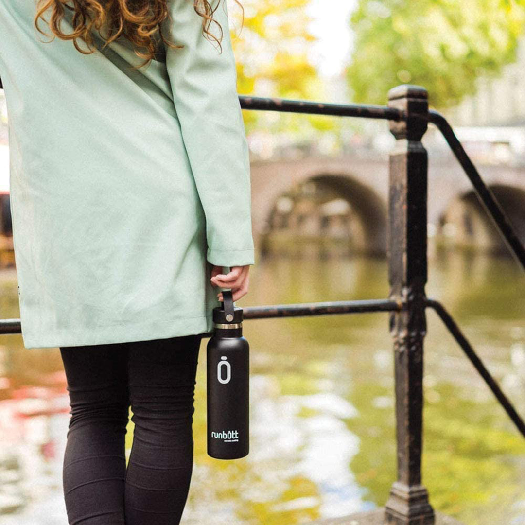 Pack 2pz. - Borraccie Termiche Shurity Runbott Sport Acciaio inox con rivestimento in ceramica 600ml. Bianca e Nera - immagine 7