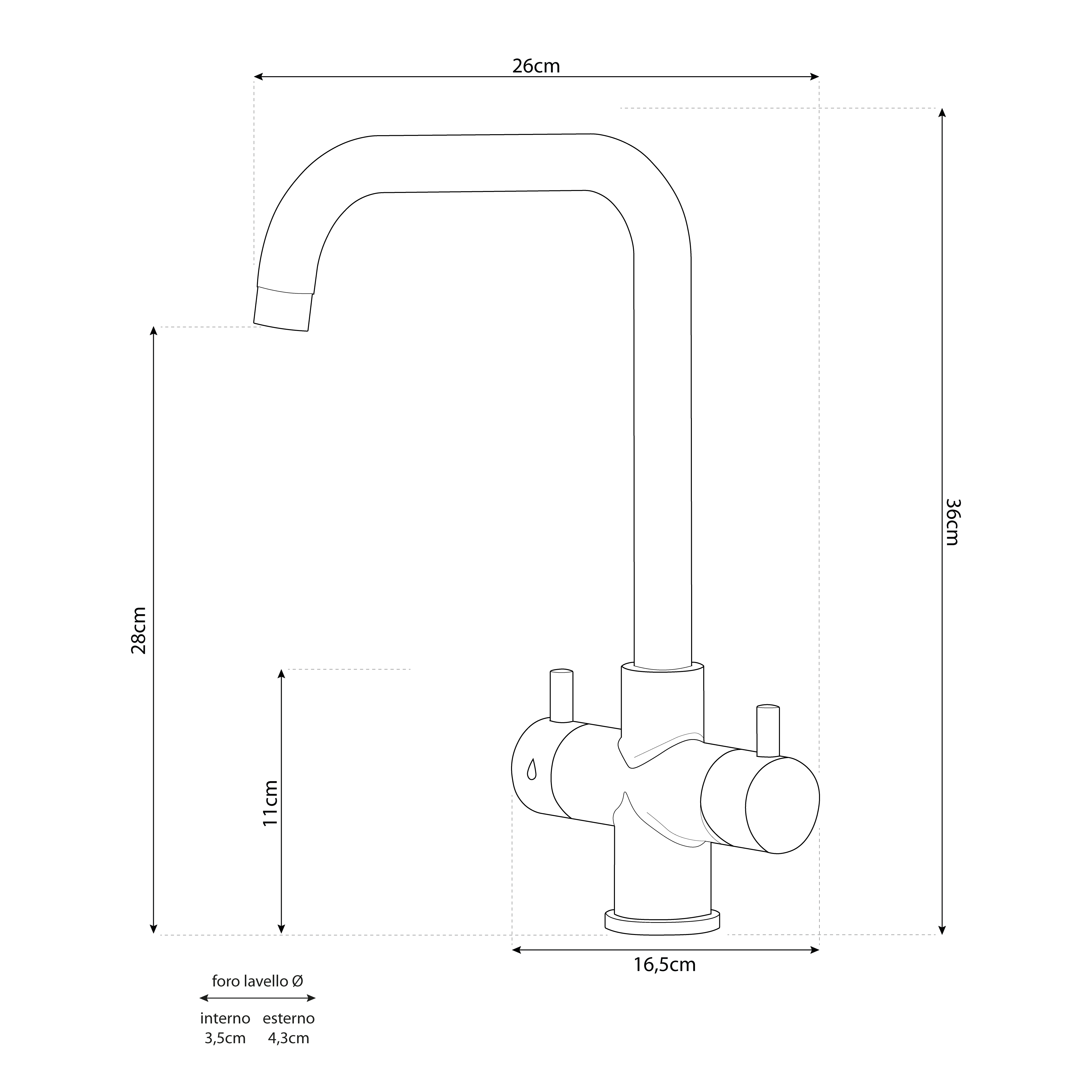 Shurity Monza Rubinetto da cucina 5 vie 3/8” Bianco Opaco - immagine 2