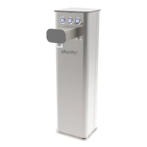 Shurity Kora Colonnina meccanica 3 vie con pulsanti Inox/Grigia