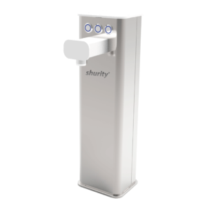 Shurity Kora Colonnina meccanica 3 vie con pulsanti Inox/Bianca