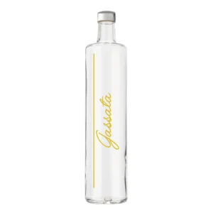 Bottiglia Classic 75cl. Personalizzata no logo shurity Trasparente Acqua Gassata con Tappo Argento  (NO LOGO SHURITY)