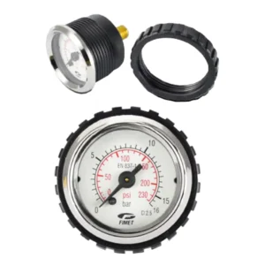 Manometro a secco per installazione a pannello 1/8" Ø 40mm.