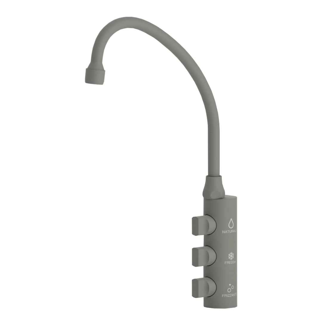 Shurity Firenze Rubinetto di prelievo per depuratori 3 Vie 6mm. Grigio Tortora