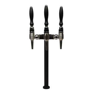 Shurity Fit Colonnina Meccanica 3 vie Nero Opaco con rubinetti Cromati