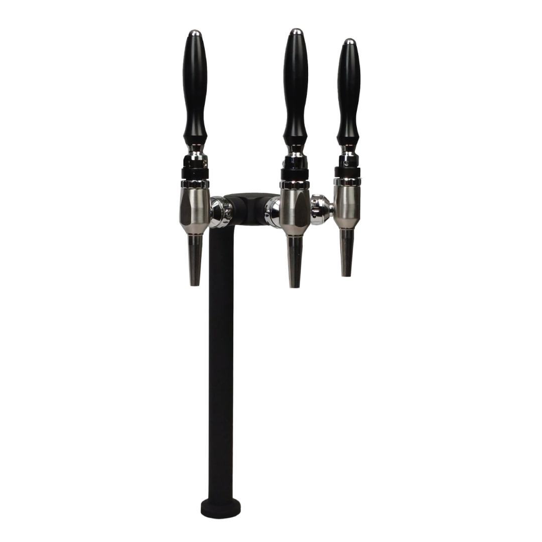 Shurity Fit Colonnina Meccanica 3 vie Nero Opaco con rubinetti Cromati - immagine 4