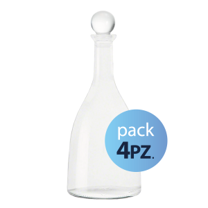Pack 4pz. - Bottiglia Vintage 75cl. Trasparente con tappo Trasparente