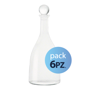 Pack 6pz. - Bottiglia Vintage 75cl. Trasparente con tappo Trasparente