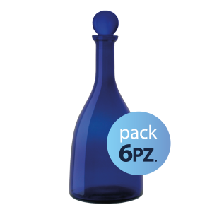 Pack 6pz. - Bottiglia Vintage 75cl. Blu con tappo Blu