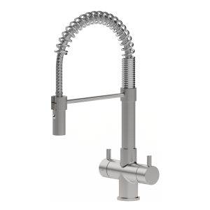 Shurity Milano Rubinetto da cucina a molla 5 vie 3/8” Nickel Spazzolato