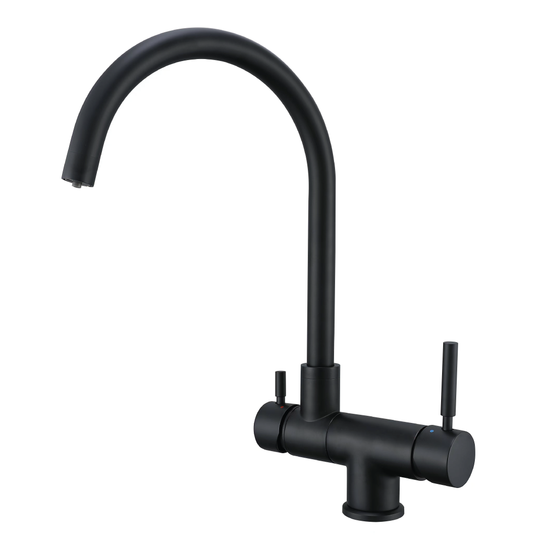 Shurity 470 Rubinetto da cucina Abbattibile sottofinestra 4 vie 3/8” Nero Opaco