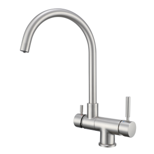 Shurity 470 Rubinetto da cucina Abbattibile sottofinestra 4 vie 3/8” Nickel Spazzolato