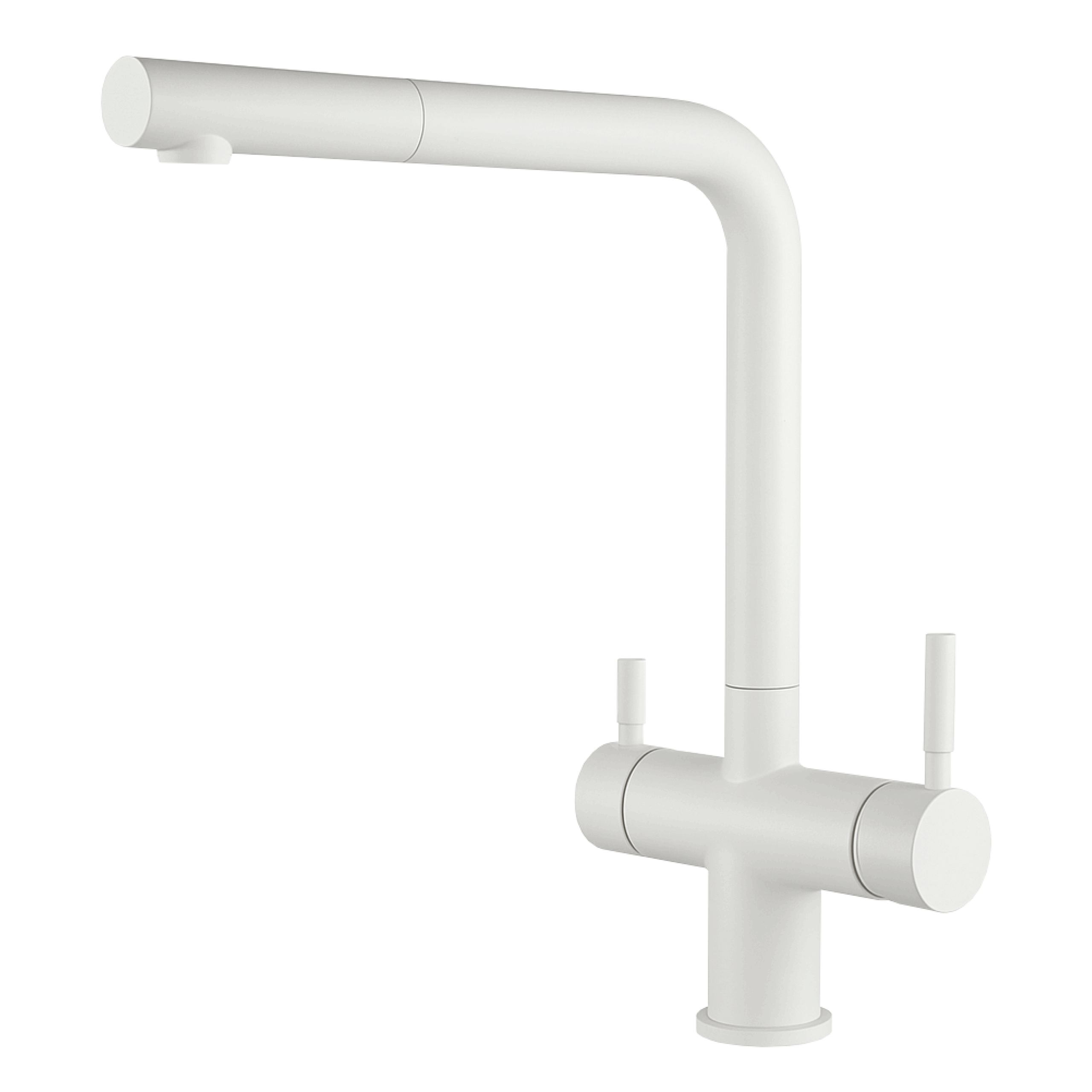 Shurity 382 Rubinetto da cucina con Doccetta estraibile 3 vie 3/8” Bianco