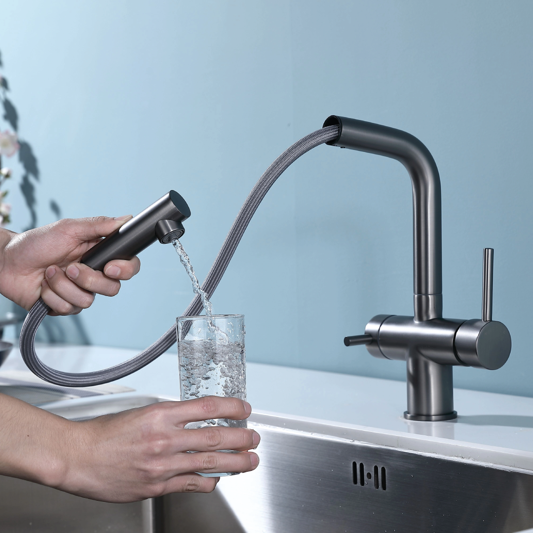 Shurity 382 Rubinetto da cucina con Doccetta estraibile 3 vie 3/8” Cromo - immagine 3