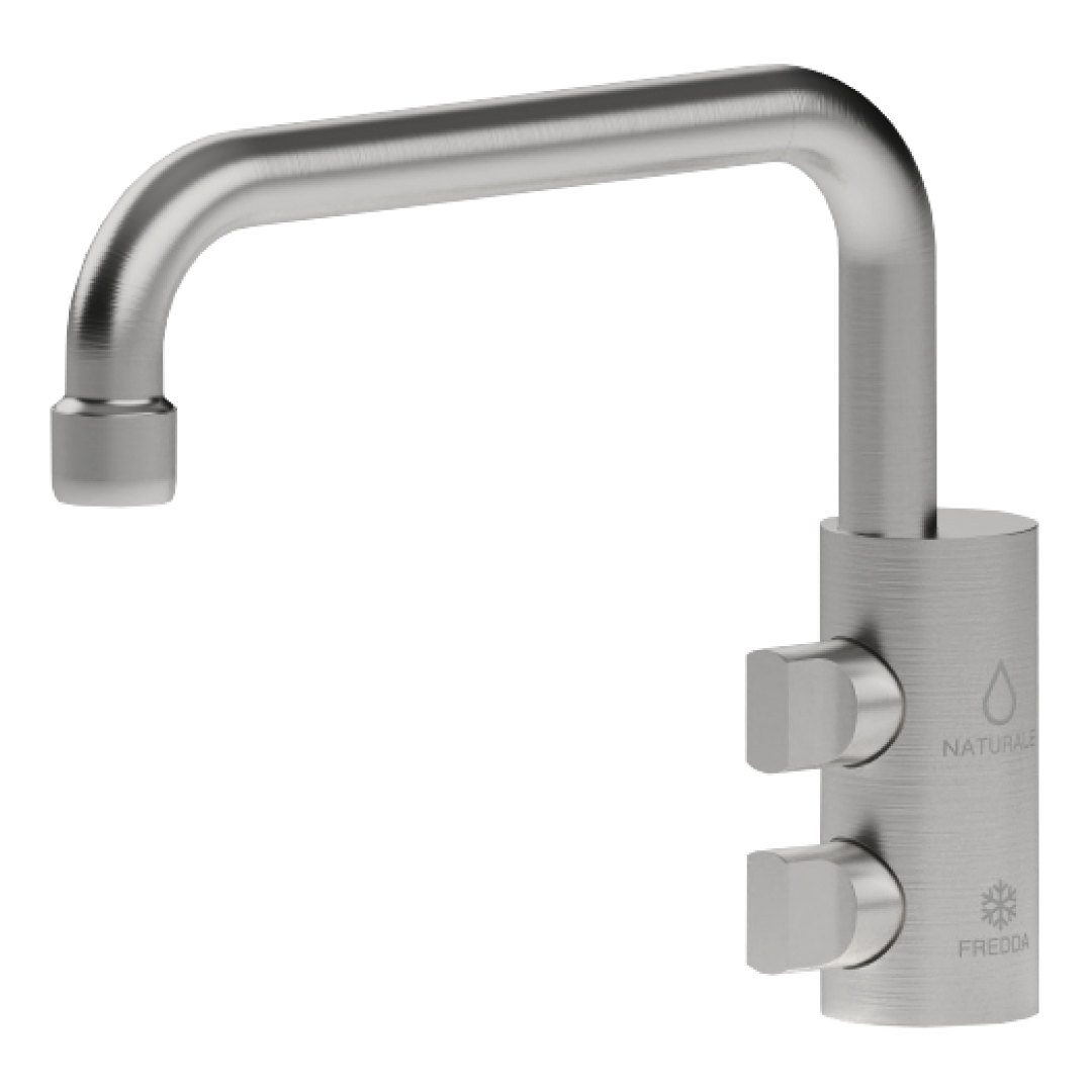 Shurity Napoli Rubinetto di prelievo Sottofinestra per depuratori 2 Vie 6mm. Nickel Spazzolato