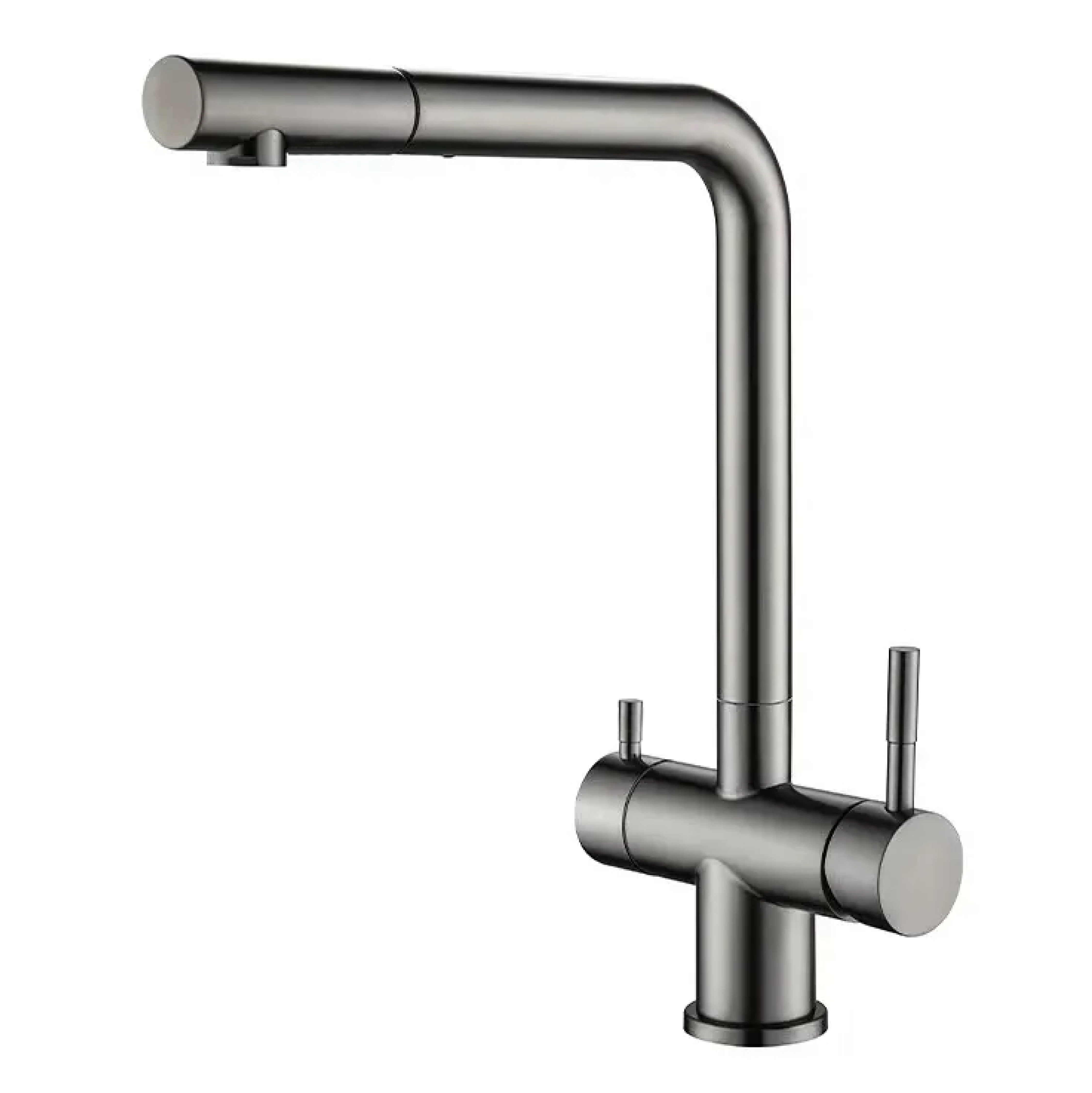 Shurity 382 Rubinetto da cucina con Doccetta estraibile 3 vie 3/8” Grigio Metallizzato