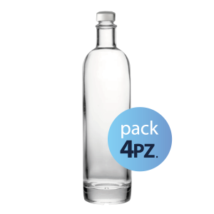 Pack 4pz. - Bottiglia Slowly 75cl. con tappo Argento