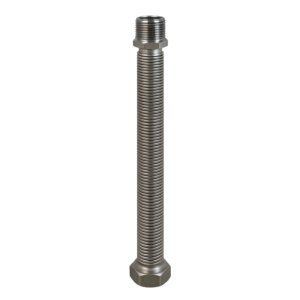 Tubo inox M.F. 3/4" estensibile da 20 cm. a 40 cm.