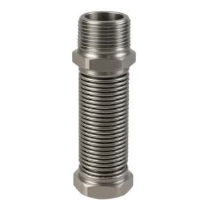 Tubo inox M.F. 1" estensibile da 10 cm. a 20 cm.