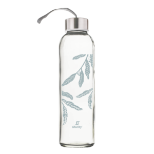 Shurity Elegance Borraccia in vetro 500ml. Con Tappo Argento