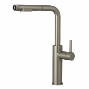 Shurity 384 Rubinetto da cucina con Doccetta estraibile 3 vie 3/8” Nickel Spazzolato